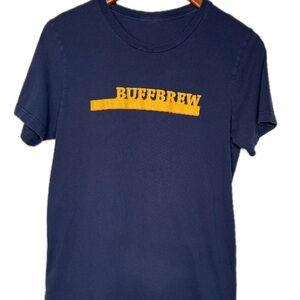 4/$15💥 Buffbrew Navy Tee with Yellow Logo Bin D